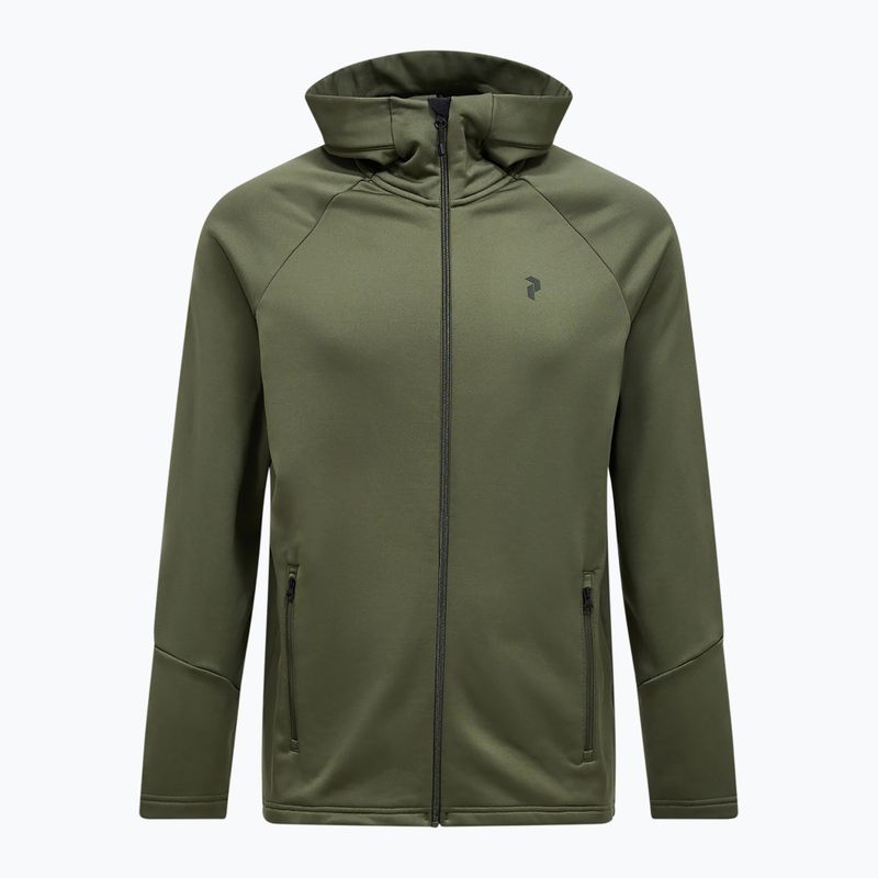 Pánska mikina Peak Performance Rider Essentials Zip Hood pine needle/pine needle 5