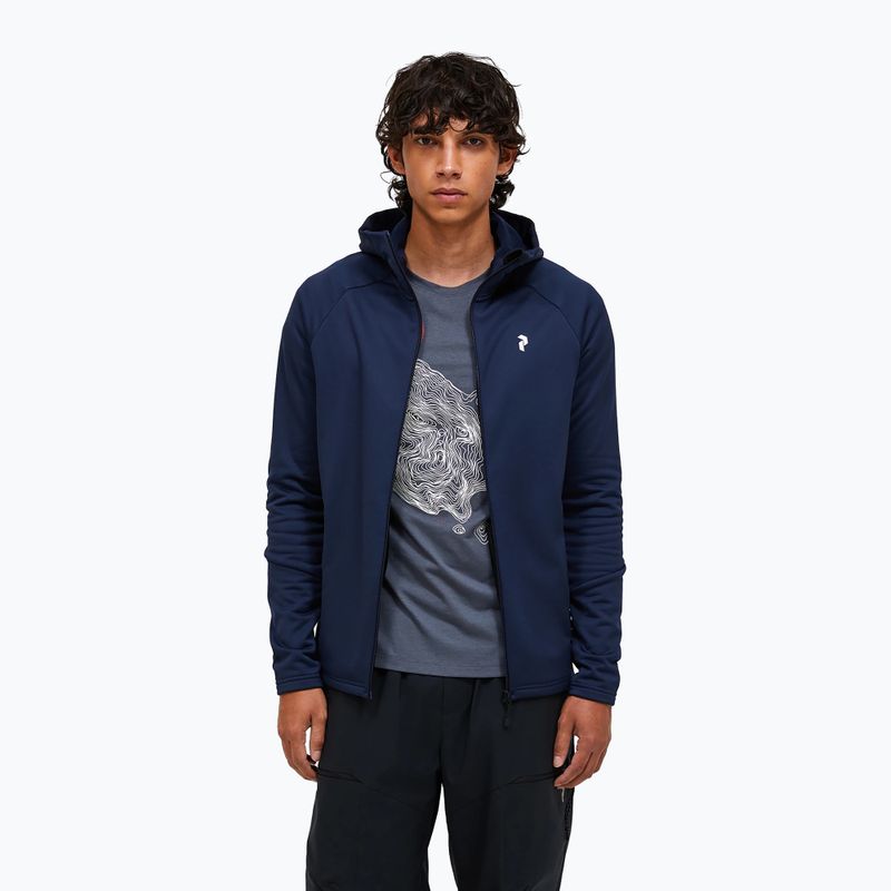 Pánska mikina Peak Performance Rider Essentials Zip Hood blue shadow/blue shadow 4