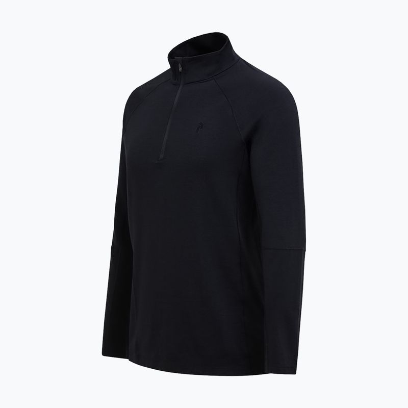 Pánska termo mikina Peak Performance Magic Half Zip Wool-Blend Baselayer black/black 5