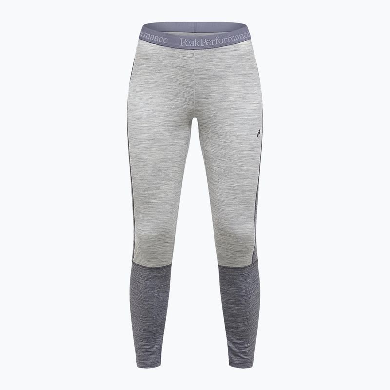 Dámske termo nohavice Peak Performance Peak Performance Magic 7/8 Long Johns Wool-Blend Baselayer med grey melange/melange grey 3