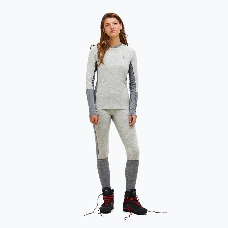 Dámska termoakčná mikina Peak Performance Magic Crew Wool-Blend Baselayer med grey melange 2