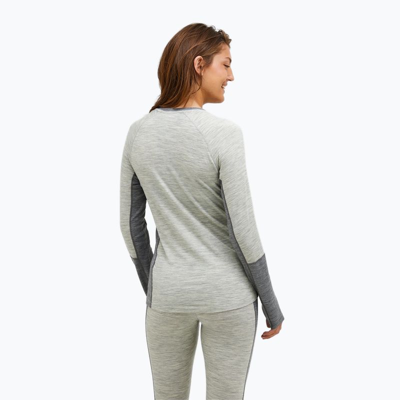 Dámska termoakčná mikina Peak Performance Magic Crew Wool-Blend Baselayer med grey melange 3