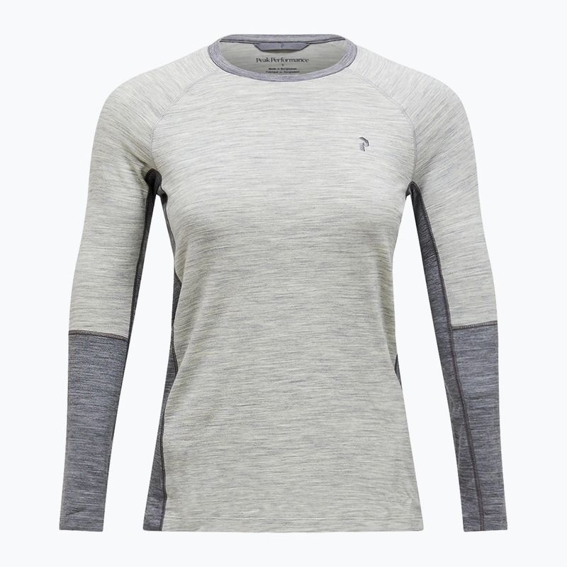 Dámska termoakčná mikina Peak Performance Magic Crew Wool-Blend Baselayer med grey melange 4