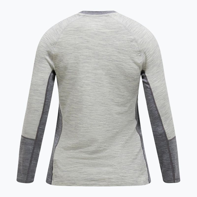 Dámska termoakčná mikina Peak Performance Magic Crew Wool-Blend Baselayer med grey melange 5