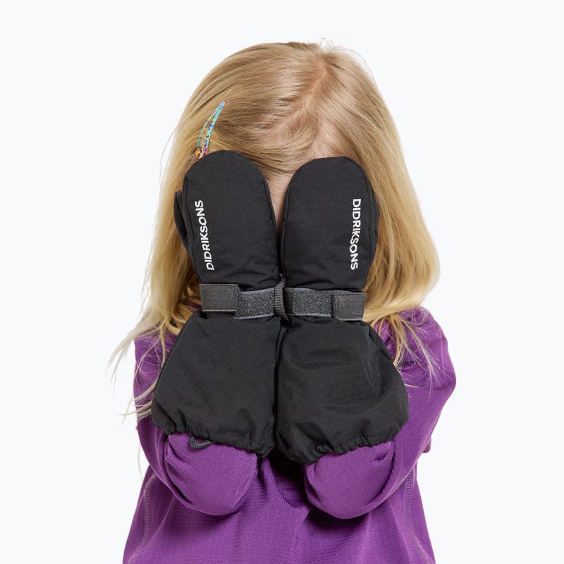 Detské lyžiarske rukavice Didriksons Biggles Mittens black 5