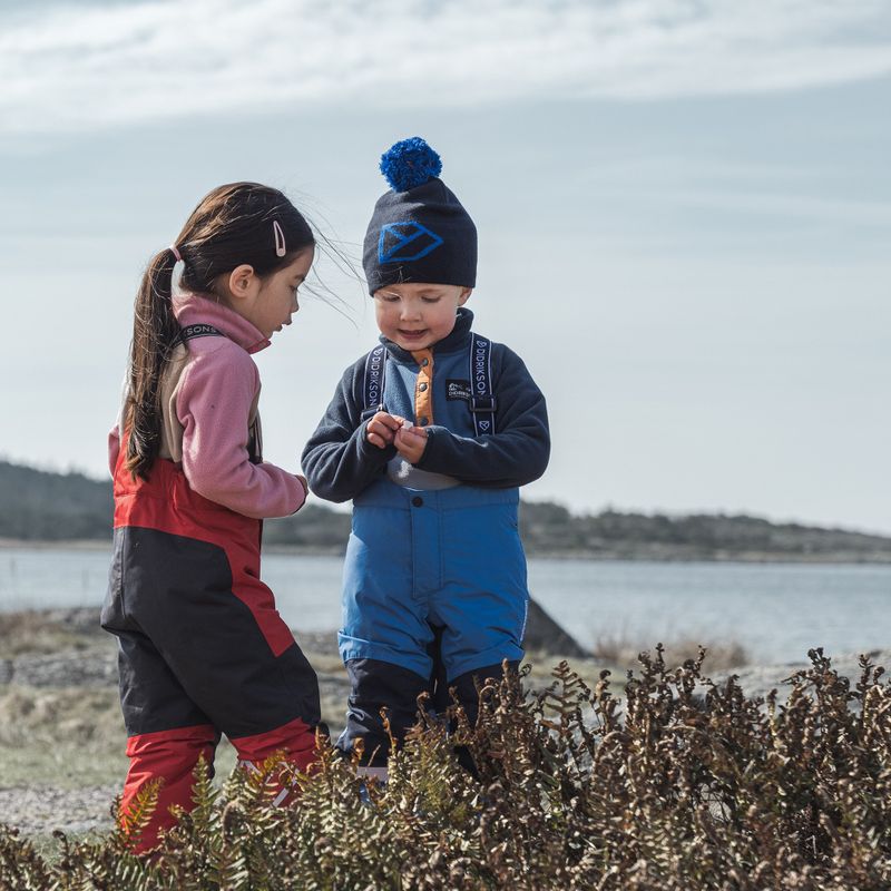 Detská fleecová mikina Didriksons Monte Half Button cloud blue 12