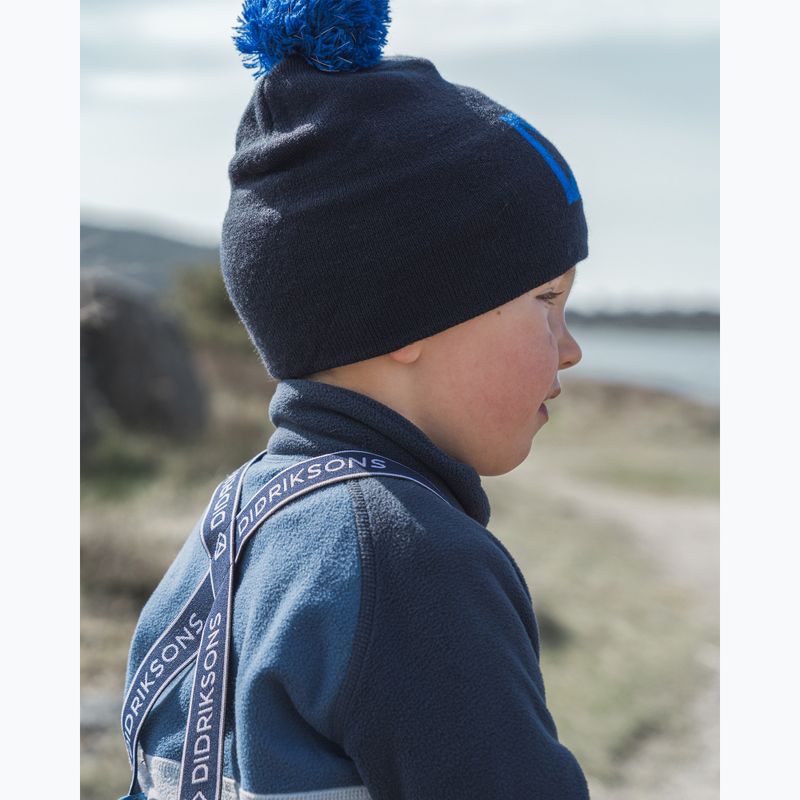 Detská fleecová mikina Didriksons Monte Half Button cloud blue 14