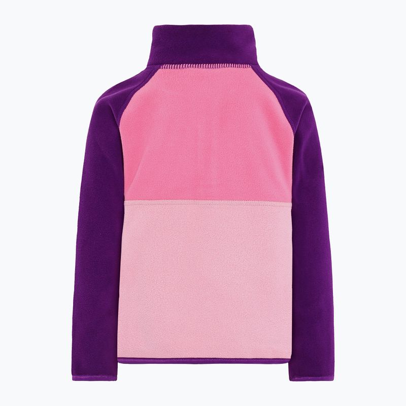 Detská fleecová mikina Didriksons Monte Half Button light heather pink 9