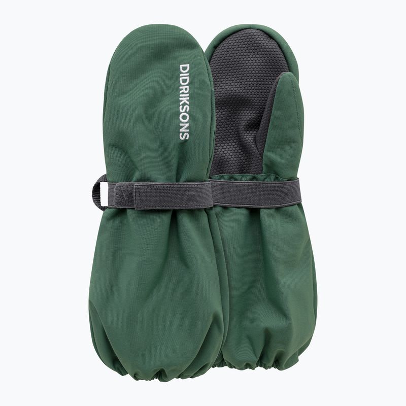 Detské lyžiarske rukavice Didriksons Biggles Mitten 8 dark moss