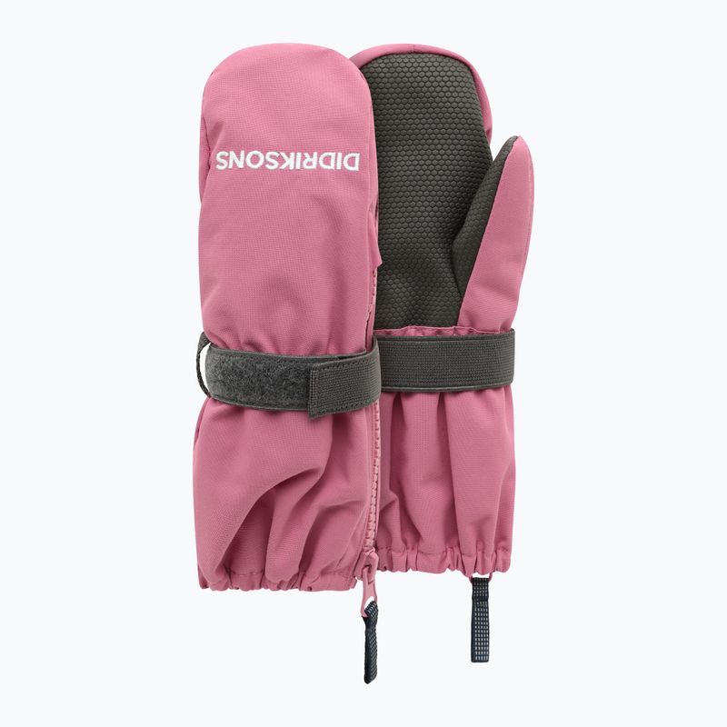 Detské lyžiarske rukavice Didriksons Biggles Zip Mitten 9 heather pink