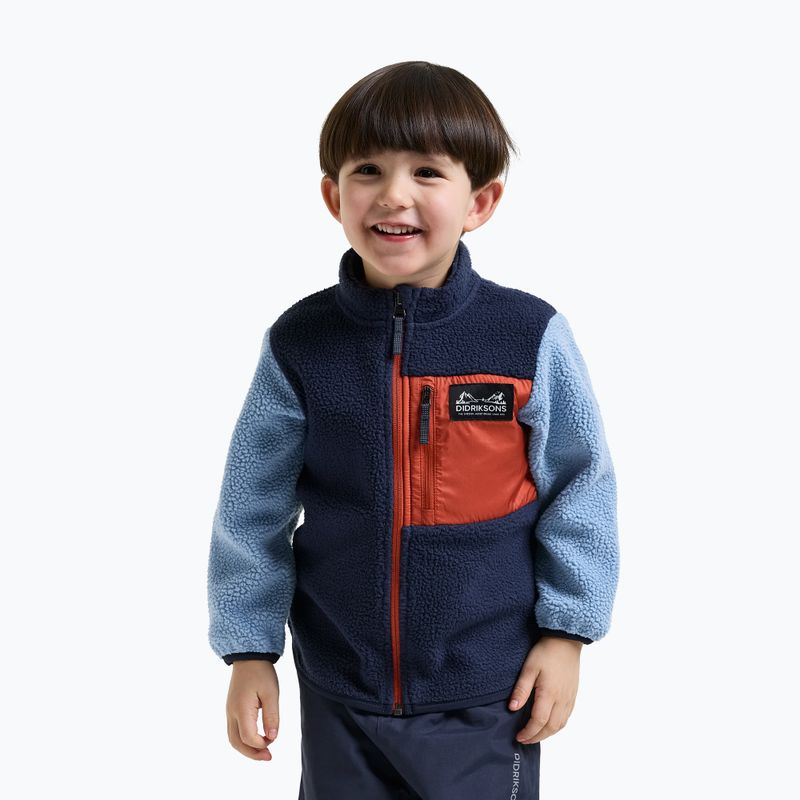 Detská fleecová mikina Didriksons Anten 2 Fz winter blue 3
