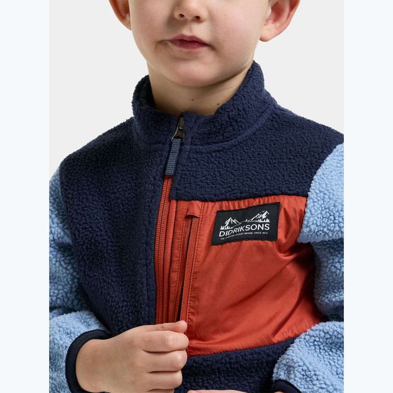 Detská fleecová mikina Didriksons Anten 2 Fz winter blue 8
