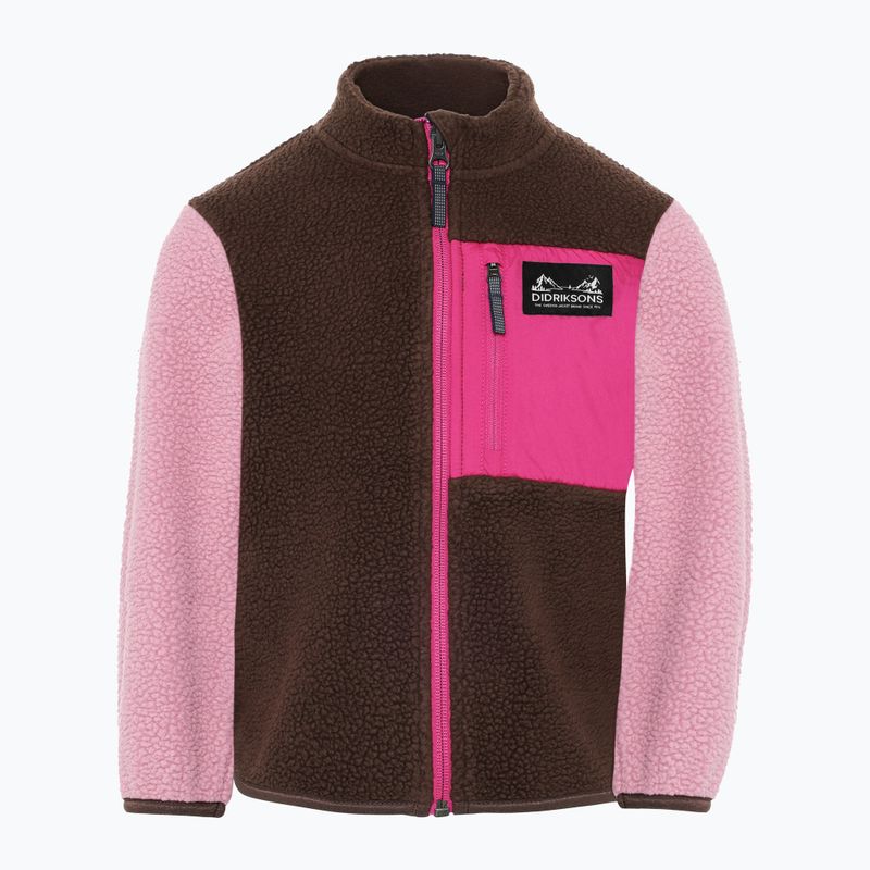 Detská fleecová mikina Didriksons Antenna 2 Fz oyster pink