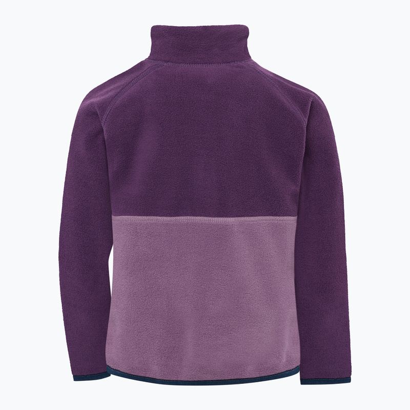 Detská fleecová mikina Didriksons Monte 6 Half Button northern purple 2