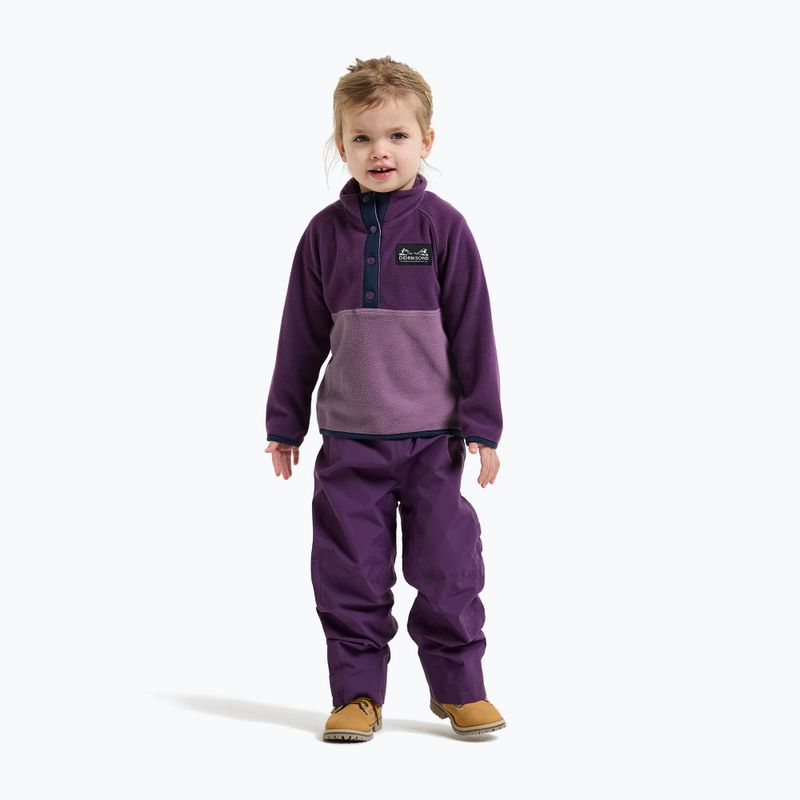 Detská fleecová mikina Didriksons Monte 6 Half Button northern purple 4