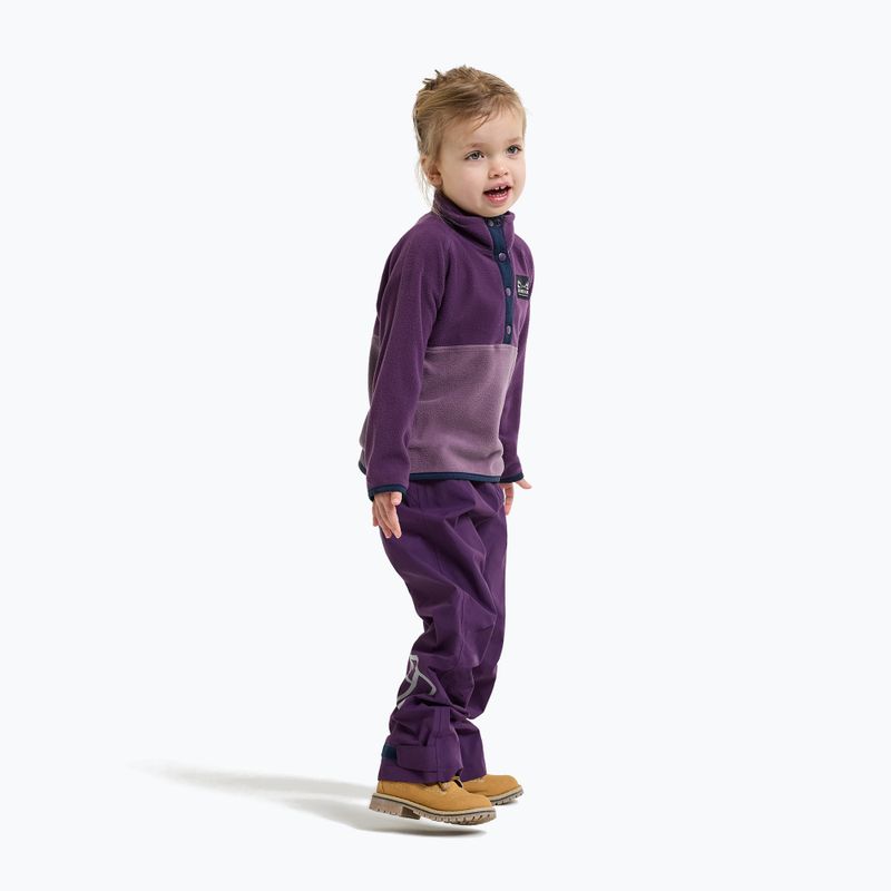 Detská fleecová mikina Didriksons Monte 6 Half Button northern purple 5