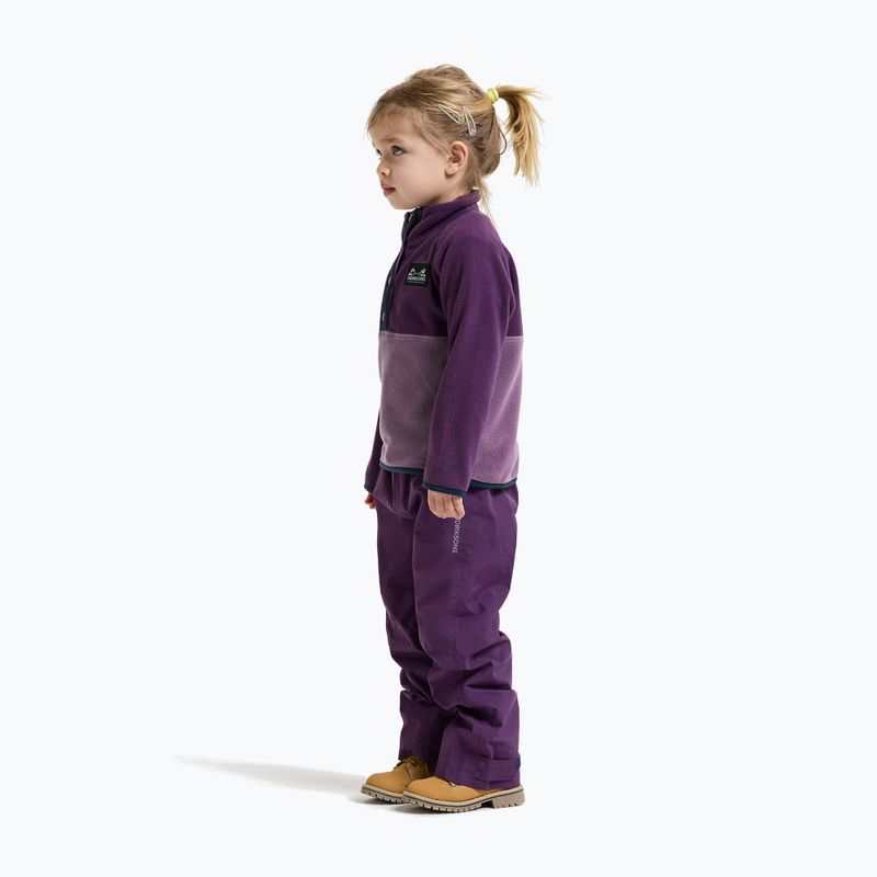 Detská fleecová mikina Didriksons Monte 6 Half Button northern purple 6