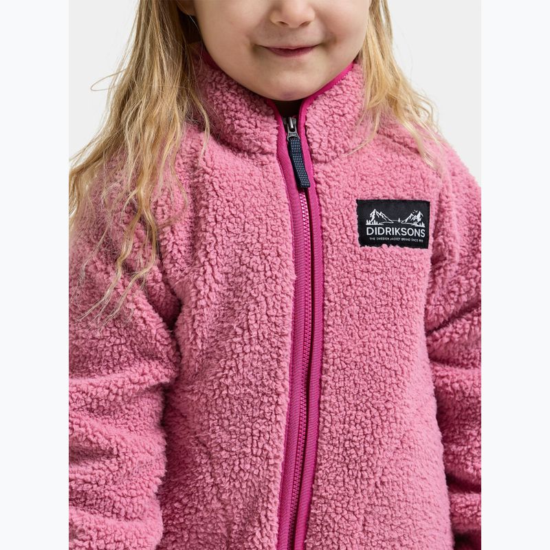 Detská fleecová mikina Didriksons Gibbsc 2 Fz heather pink/cactus pink 7