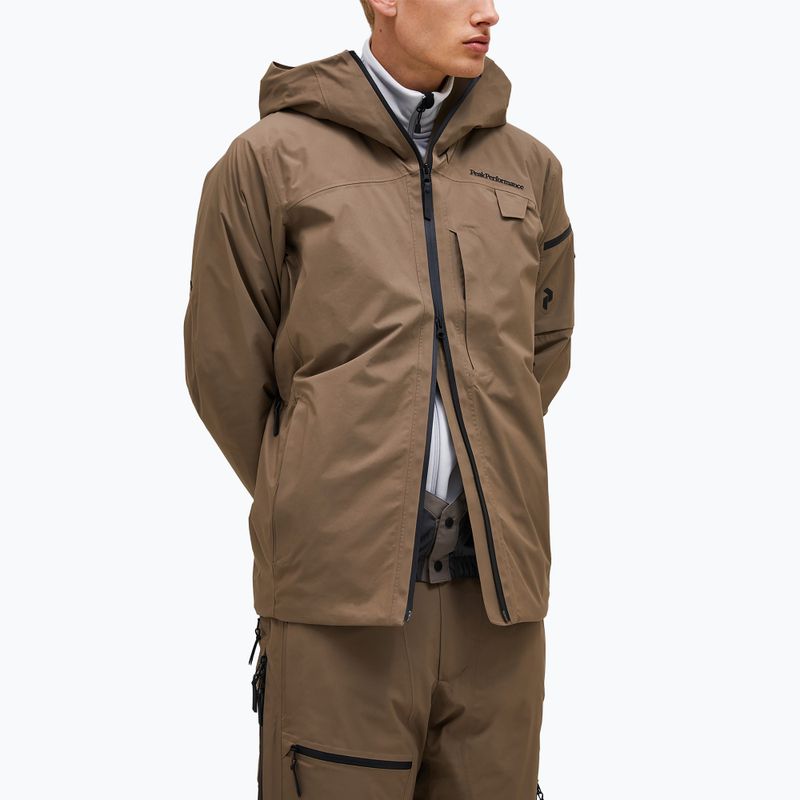 Pánska bunda Peak Performance Alpine GTX 2L Insulated Shell terrain tan 3