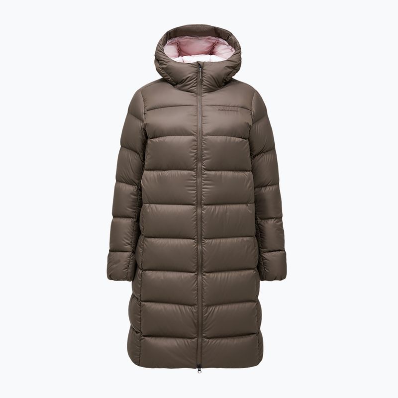 Dámsky páperový kabát Peak Performance Frost Down Coat terrain tan