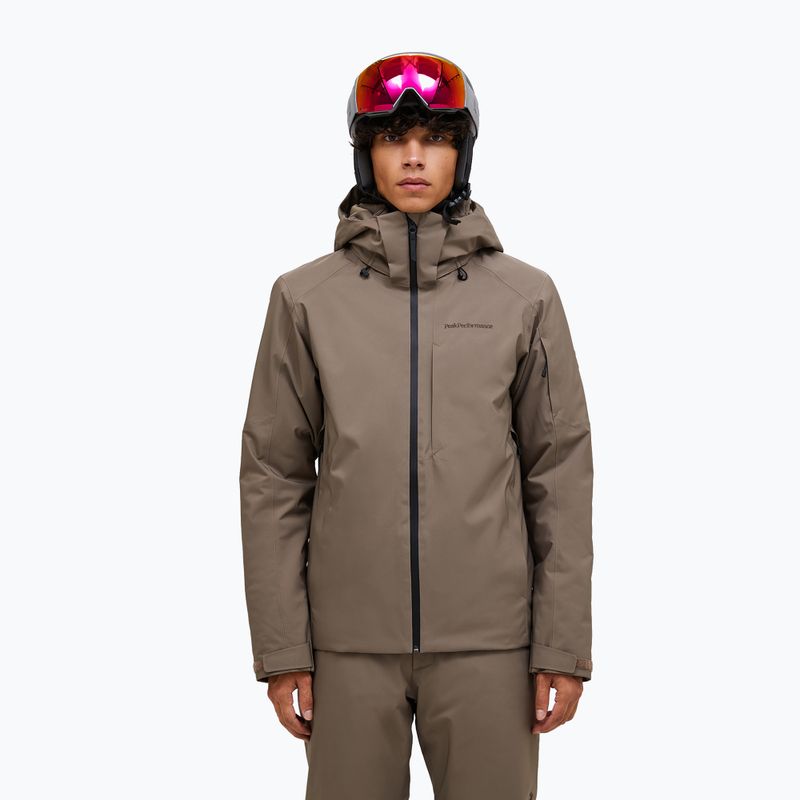 Pánska lyžiarska bunda Peak Performance Maroon Insulated terrain tan