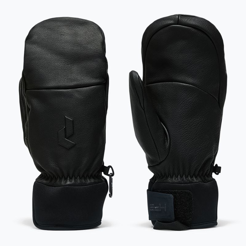 Lyžiarske rukavice Peak Performance Leather Hipe Solarcore Insulated Mitten black