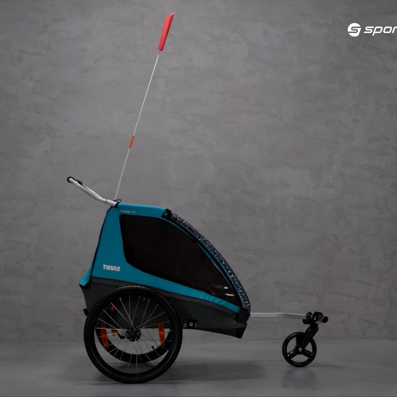 Prívesný vozík za bicykel Thule Coaster XT + kočík modrý 10101806 11