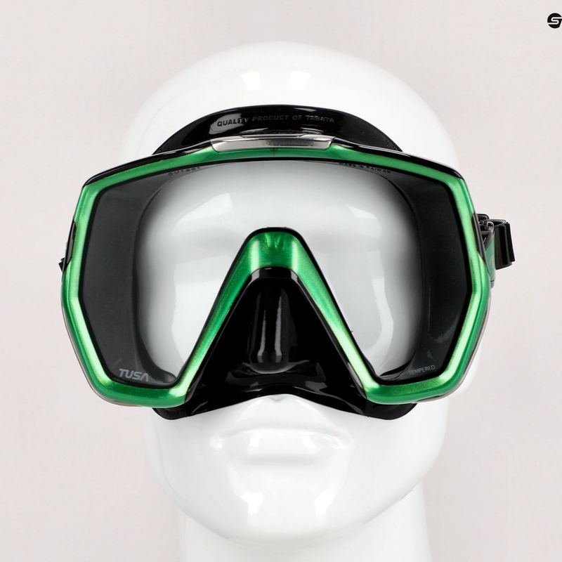 TUSA Freedom Hd Mask potápačská maska čierno-zelená M-1001 7