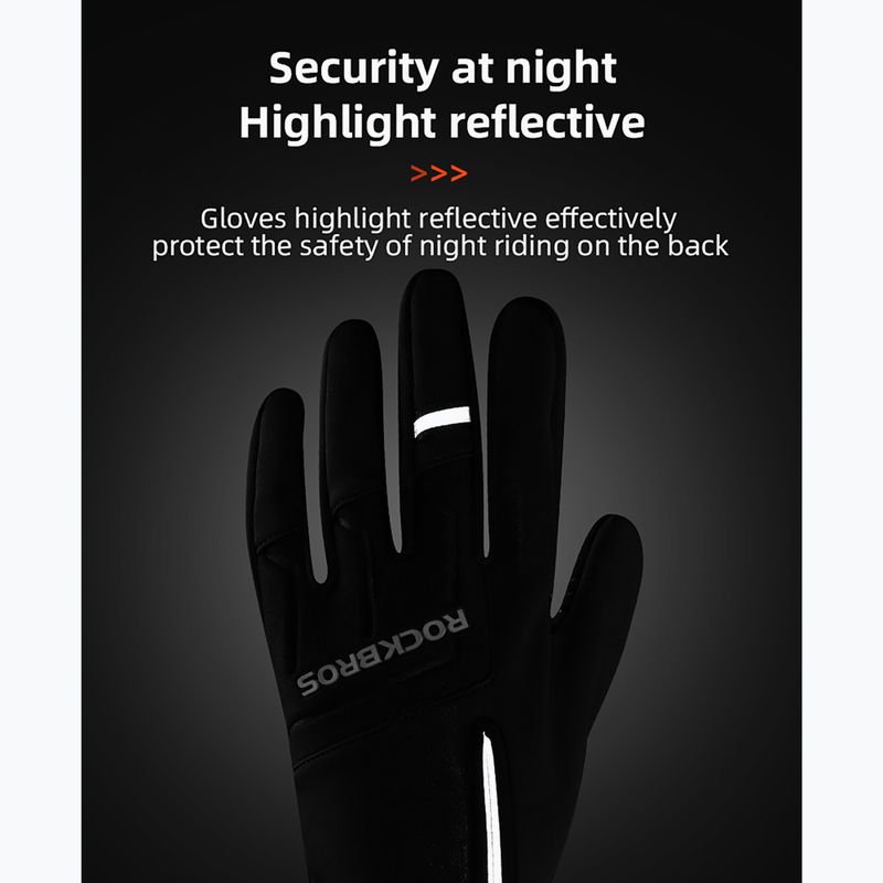 Cyklistické rukavice Rockbros Full-finger S317 black 3