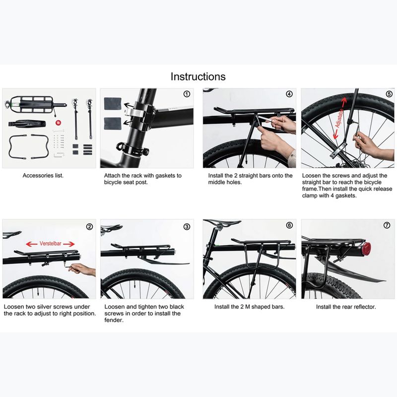 Nosič na bicykel Rockbros 33210004001 Bike Rear Rack black 3