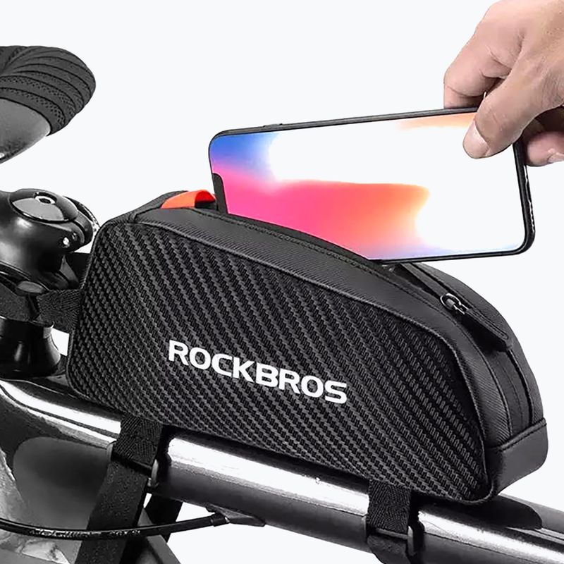 Brašna na rám bicykla Rockbros 039BK Bike Tube Bag 1 l black 9