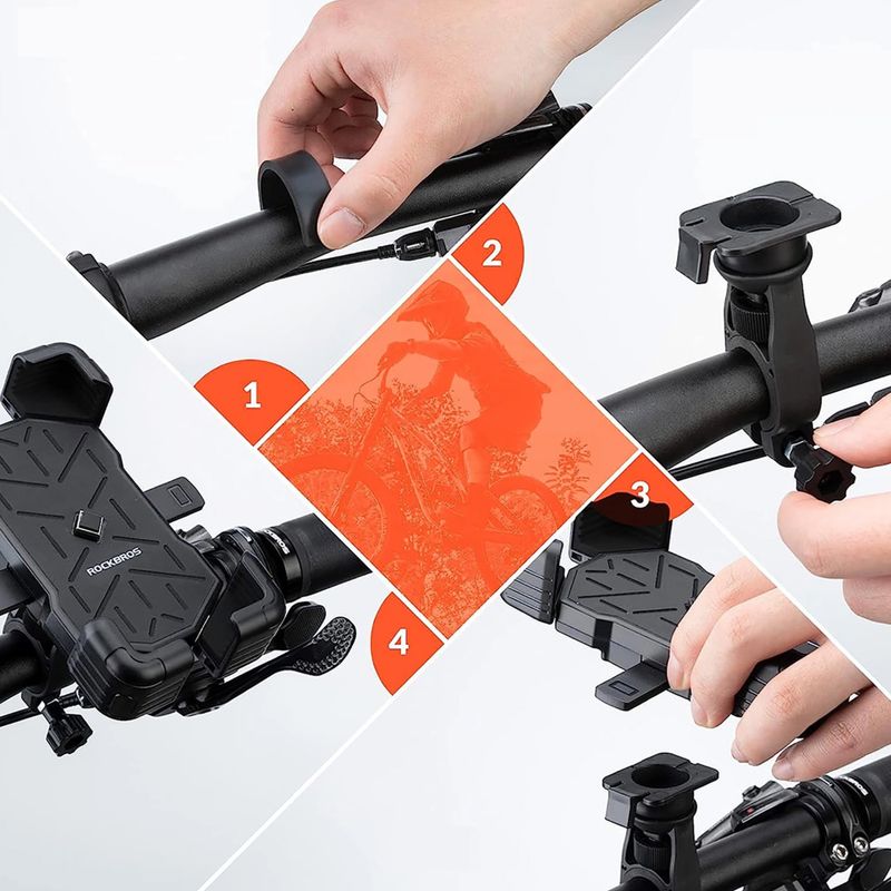 Držiak na telefón na bicykel Rockbros 25210030001 Phone Holder black 2