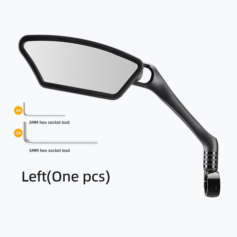 Cyklistické zrkadlo Rockbros 26210007001 Mirror 1 pcs Left black 2