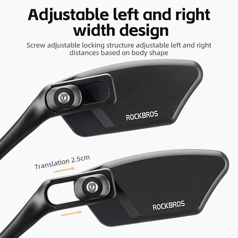 Cyklistické zrkadlo Rockbros 26210007002 Mirror 1 pcs Right black 3