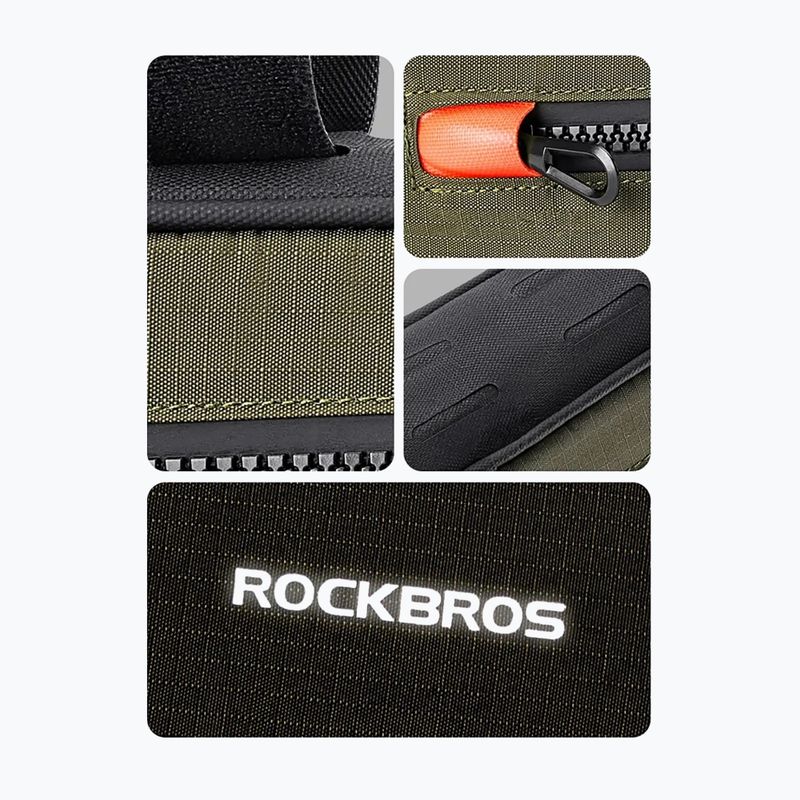 Taška na rám kolesa Rockbros 30120079 1,7 l green/black 3