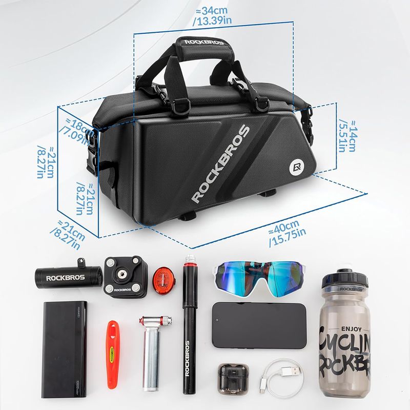 Taška na nosič bicyklov Rockbros 30140090 11,6 l black 3