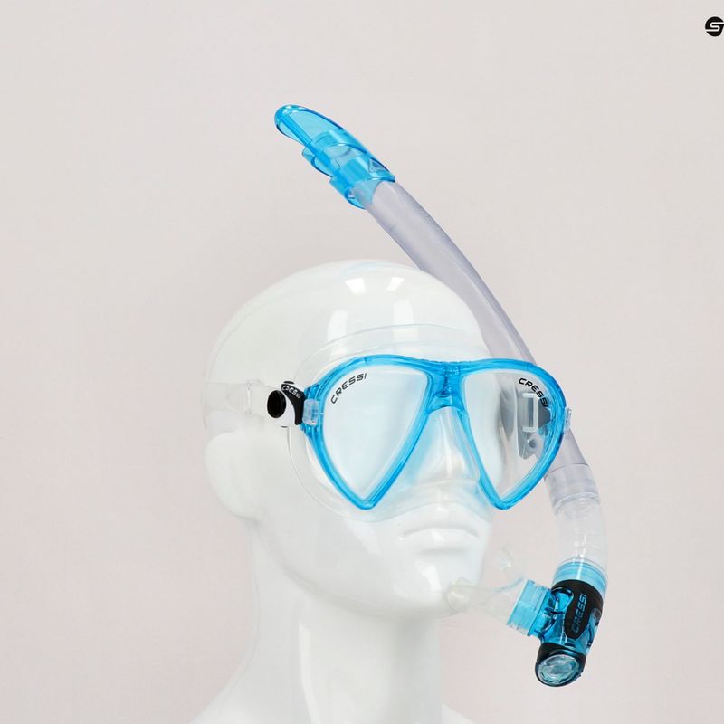Šnorchlovací set Cressi maska Ocean + šnorchel Gamma číro modrý DM1000113 8