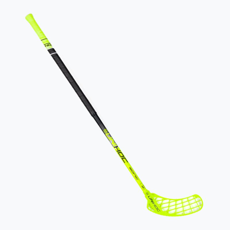 Florbalová hokejka UNIHOC Sonic Composite 26 žlto-čierna pre ľavákov 03543