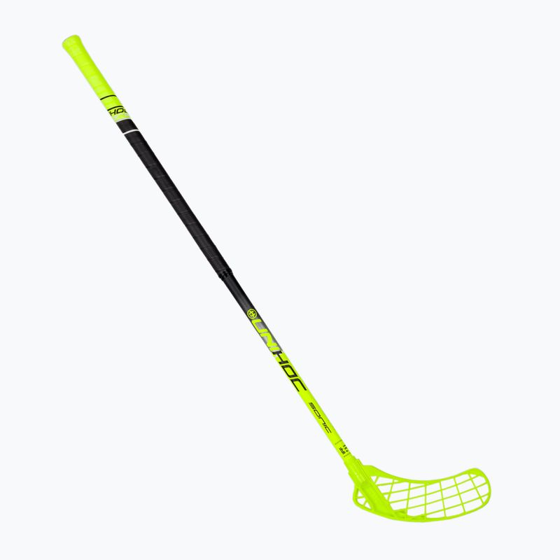 Florbalová hokejka UNIHOC Sonic Composite 26 žlto-čierna pre pravákov 03544