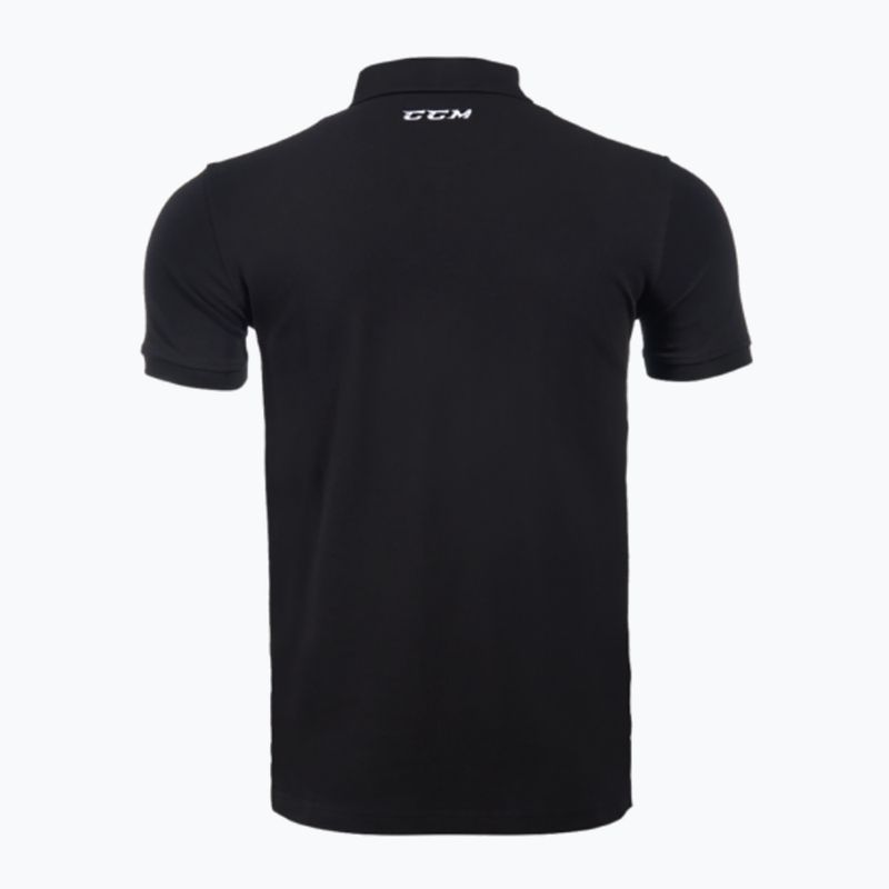 Pánske tričko CCM Polo SR čierne 2