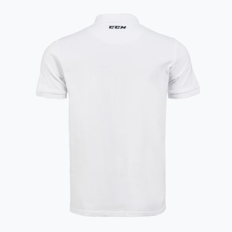 Pánske tričko CCM Polo SR white 2