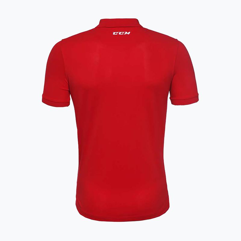 Pánske tričko CCM Polo SR červené 2