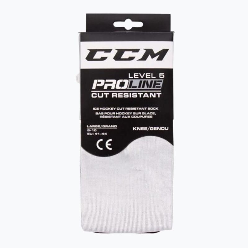Hokejové ponožky CCM Pro Cut '19 biela/čierna 4
