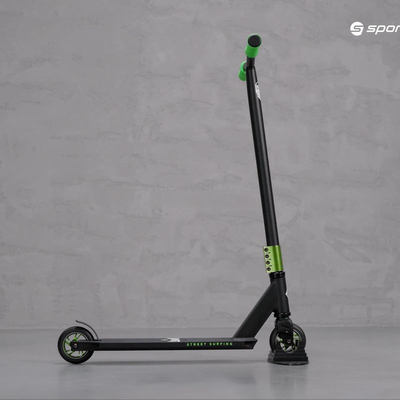 Street Surfing Stunt Scootter Bandit freestyle kolobežka čierna a zelená 8