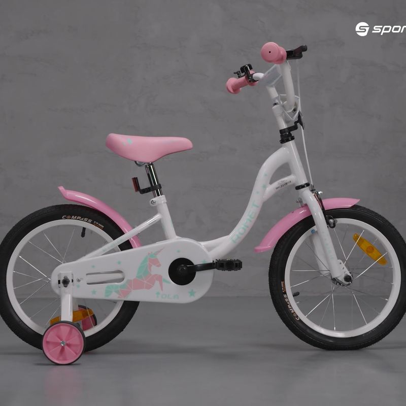 Detský bicykel Romet Tola 16 bielo-ružový 7