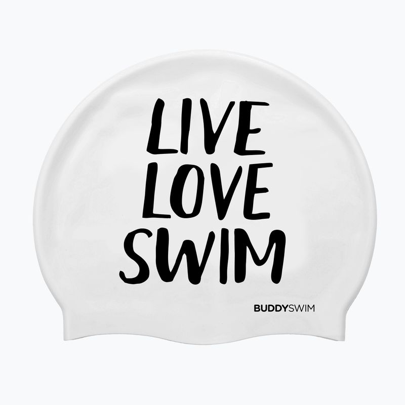 Plavecká čiapka BuddySwim LLS Silicone white