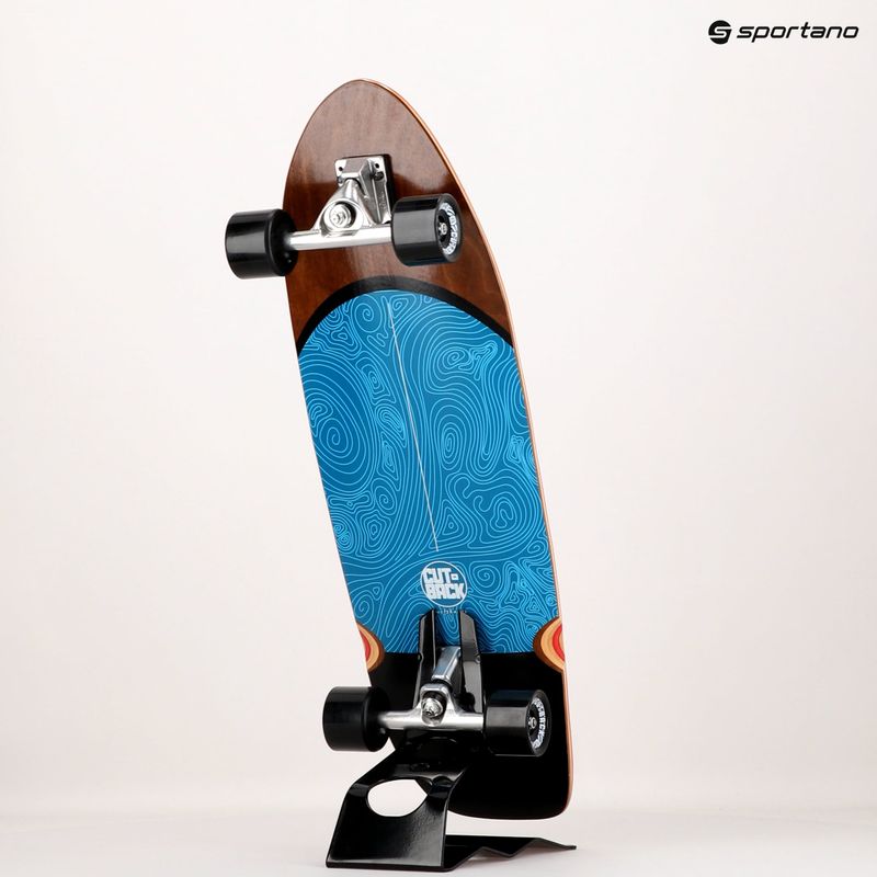 Surfskate skateboard CUTBACK Blue Wave blue 10
