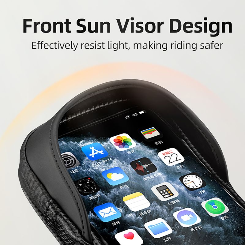 Taška na riadidlá na bicykel Rockbros 301101770001 WP Bike Phone Bag for 6.7" black 3