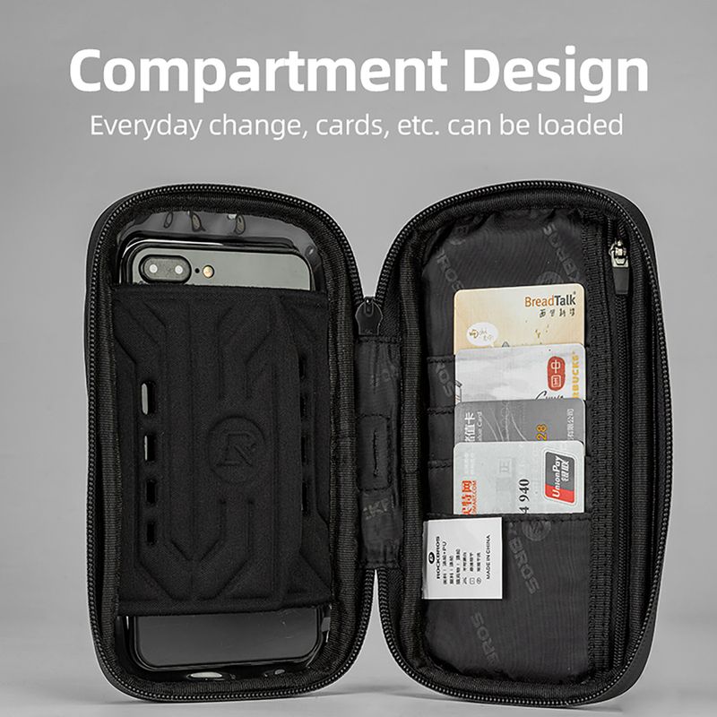 Taška na riadidlá na bicykel Rockbros 301101770001 WP Bike Phone Bag for 6.7" black 6
