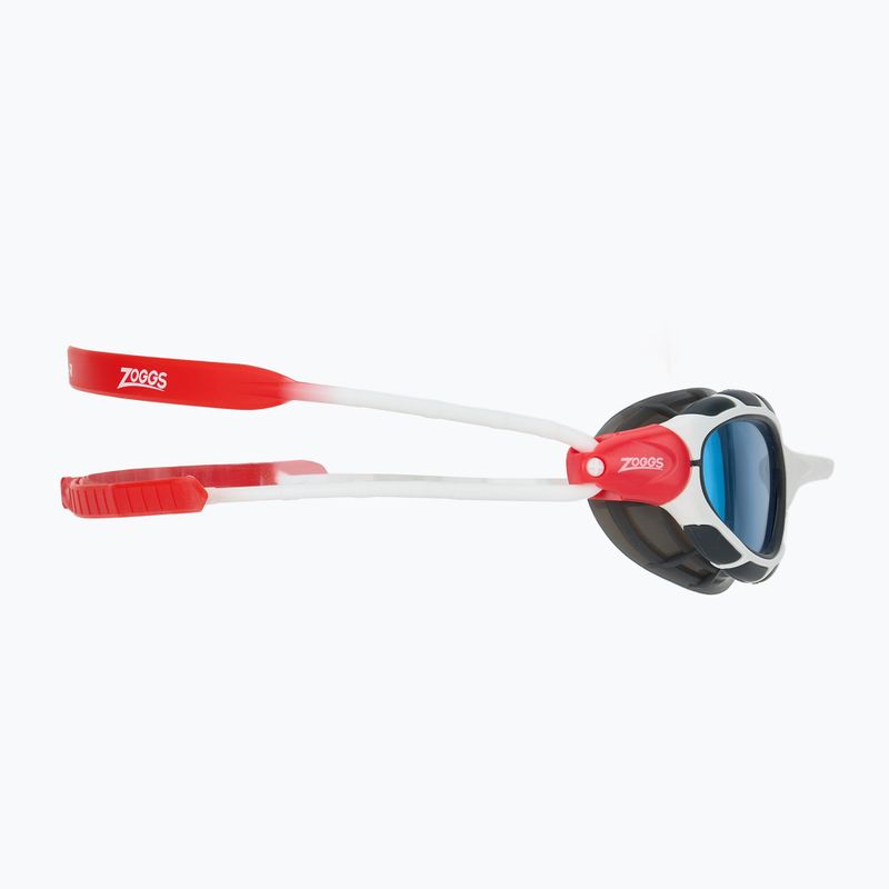 Plavecké okuliare Zoggs Predator biele/červené/odtieň modré 3